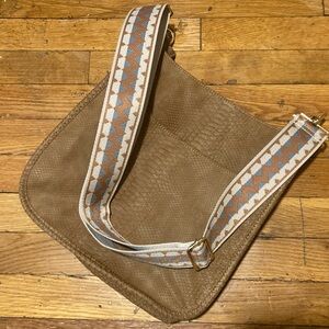 Ahdorned Tan Crossbody Bag